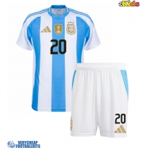 Argentina Alexis Mac Allister #20 Replica Home Minikit Copa America 2024 Short Sleeve (+ pants)